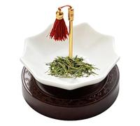 Umbrella Tea Strainer - Ceramic Filter with Leaf Separator, Desktop Teapot Colander for Loose Leaf, Must Have for Home Tea Brewing, Includes Stand