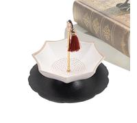 Umbrella tea strainer, in Chinese retro style, multifunctional and rotatable, porcelain tea strainer in umbrella shape, for kungfu coffee preparation, family dinners, ceremonies, business, birthdays