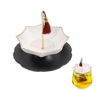 Umbrella Tea Strainer | Rotating Fine Pore Chinese Retro Style | Umbrella Tea Infuser Ceramic Tea Strainer - For Kungfu Coffee Preparation Family Dinners Ceremonies Business Birthdays