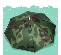 Umbrella, Umbrellas for Rain 65cm Sunscreen Windproof Head Mounted Umbrella Headwear Umbrella Large Umbrella for Outdoor (Camouflage)