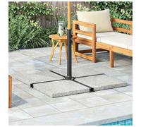 Umbrella Weight Plate Grey Granite 47x47x4.5cm Square 25kg Single Quarter Patio