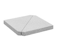 vidaXL Umbrella Weight Plates 2 pcs Grey Granite Triangular 14 kg