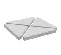 Umbrella Weight Plates Parasol Base Stand 4pcs Granite Triangular 14 kg vidaXL