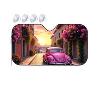 Umbrella Windshield Sun Shade Sunset In The Flower-Painted Street Car Windshield Sunshade Sun Cover For Car Windshield Umbrella Windshield S(70x130cm)