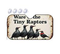 Umbrella Windshield Sun Shade Tiny Raptors Warning: A Flock Of Feathered Friends Car Windshield Sunshade Windshield Sun Shade Car Window Sun Shade(70x130cm)