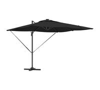 vidaXL Parasol Cantilever with LED Strip Lights – Aluminium & Polyester, Black 286×285×270 cm
