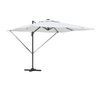 Umbrella with LED Strip Lights Aluminium and Polyester Cantilever Deck vidaXL