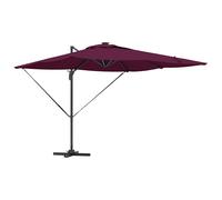 Umbrella with LED Strip Lights Aluminium and Polyester Cantilever Deck vidaXL