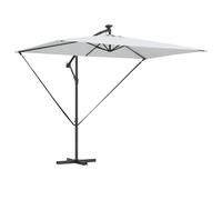 Umbrella with LED Strip Lights Polyester and Aluminium Cantilever vidaXL