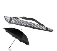 Umbrella with Shoulder Strap, Absorbent Carrying Dustproof, Protective Zippered Cover with Shoulder Strap, Multifunctional Umbrella for Travel, Stripe, Se référer au descriptif, Refer to description