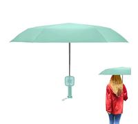 Umbrella with Sun Shade Re-Changable, Foldable Windproof with UV Protection | Summer Folding Windproof Screen Heat Protection for Outdoor, Travel, Patio, Garden, Cam, Cam, Green, riferimento alla