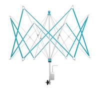Umbrella Yarn Swift with Table Clamp Portable Yarn Swift Winder Yarns Ball Holder Essential Crochet Tools Easy Setup and Low Noise for Skeins(Blue)