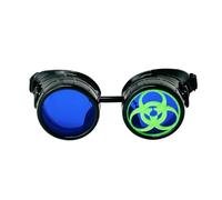 UMBRELLALABORATORY Steampunk Mad Scientist goggles costume accessories cosplay goggles green retro round Halloween glasses