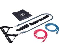 UMBRO 9-Piece Resistance Tube Set - Black, Blue & Red, Red,Black,Blue
