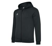 Umbro Boys Childrens/Kids Club Leisure Full Zip Drawstring Hoodie (Black/White) - Size 9-10Y