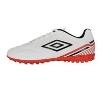 UMBRO Boy's Classico 13 Tf Jr. Soccer Turf Shoe, White Black Red, 14 UK