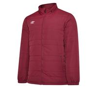 Umbro Boy's Club Essential Bench Jacket in Burgundy | Size: 9-10 Years Umbro Burgundy 9-10 Years