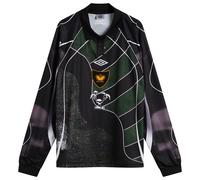 Umbro by Slam Jam Men's 95 96 Ls Polo Dark Green Black