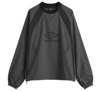 Umbro by Slam Jam Men's Lasered Nylon Crew Neck Grey Black