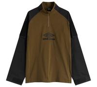 Umbro by Slam Jam Men's Tactical Half Zip Sweat Black Army Green XL