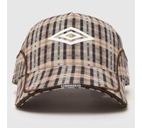 UMBRO Cap in Brown & Grey, Checked, Fabric One Size