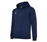Umbro Boys Childrens/Kids Club Leisure Full Zip Drawstring Hoodie (Navy/White) - Size 11-12Y
