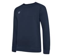 Umbro Childrens/Kids Club Leisure Sweatshirt - Navy/White - 7-8 Years - Navy/White - 70% Cotton/30% Polyester