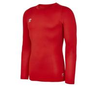 Umbro Childrens/Kids Core Crew Neck Base Layer Top - Vermillion - Vermillion - 9-10 Years - 90% Polyester/10% Elastane