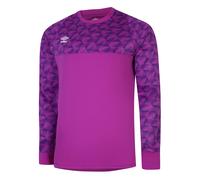Umbro Kids Flux Long-Sleeved Goalkeeper Jersey - Purple Cactus/Electric Purple/White - 7-8 Years - Purple Cactus/Electric Purple/White - 100% Polyester