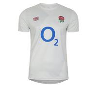 Umbro Childrens Unisex Childrens/Kids 23/24 England Rugby Warm Up Jersey (Foggy Dew/Metal) - Pale Blue - Size 7-8Y