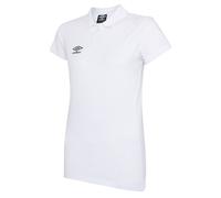 Umbro Womens/Ladies Club Essential Polo Shirt (White/Black) - Size 14 UK