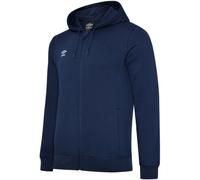 Umbro Childrens Unisex Childrens/Kids Club Leisure Full Zip Drawstring Hoodie (Navy/White) - Size 9-10Y