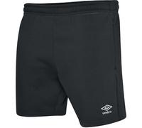 Umbro Mens Club Leisure Shorts (Black/White) - Size Large