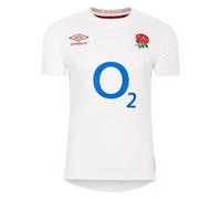 Umbro Mens England Home Pro Jersey Short Sleeve Top White S