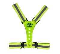 Umbro Hi Vis Running Vest - High Vis Running Reflective Vest - Running Reflective Gear Safety Vest with Lights - Reflective Running Vest with 8 LEDs - Adjustable Reflective Vest with Lights