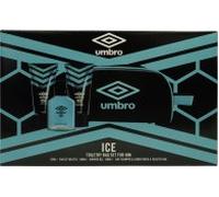 Umbro Ice Gift Set 75ml EDT + 150ml Shampoo & Conditioner + 150ml Shower Gel + Toiletry Bag