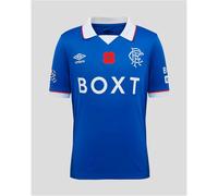Umbro Kids Rangers Home Shirt 25 26 Juniors Short Sleeve Domestic Collared