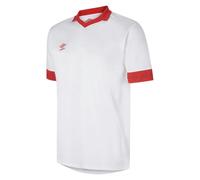 Umbro Kids Tempest Short-Sleeved Jersey - White/Vermillion - 7-8 Years - White/Vermillion - 100% Polyester