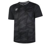 Umbro Kids Triassic Short-Sleeved Jersey - Black/Carbon - 7-8 Years - Black/Carbon - 100% Polyester