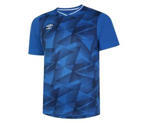 Umbro Kids Triassic Short-Sleeved Jersey - Royal Blue/Dark Navy - 7-8 Years - Royal Blue/Dark Navy - 100% Polyester