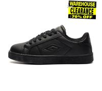 Umbro Medway V Junior Trainers Lace Boys Kids Smart School Shoes Sneakers Black