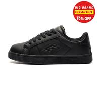 Umbro Medway V Junior Trainers Lace Boys Kids Smart School Shoes Sneakers Black