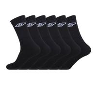 Umbro Men’s Sports Crew Socks 6 Pack - Cushioned Running Tennis Socks UK Size 6-8 9-11