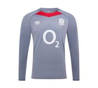 Umbro Mens 24/25 England Rugby Relaxed Fit Long-Sleeved Training Jersey (Folkstone/Grey) - Navy - Size 4XL