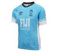 Umbro Men's 25/26 Fiji Rugby Jersey, Blue/White/Black-Away, Medium