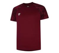 Umbro Mens Atlas Jersey L New Claret/White Graphic Print Breathable Lightweight Short-Sleeved Regular Fit