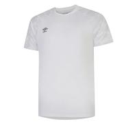 Umbro Mens Atlas Jersey L White/Nimbus Cloud Crew Neck Short-Sleeved Graphic Print Lightweight