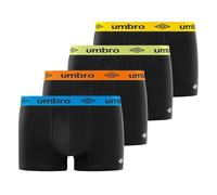 UMBRO Men's Boxer UMB/1/BCX4 Shorts, Multicolore/Noir, XXL (Pack of 4)