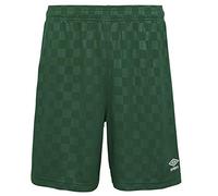 Umbro Men's Checkered Short, Forest Green, Large