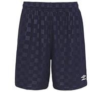 Umbro Men's Checkered Short, Navy Blue, Medium